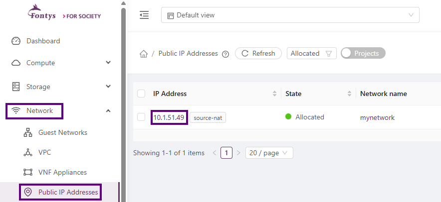 gns3 public ip addresses