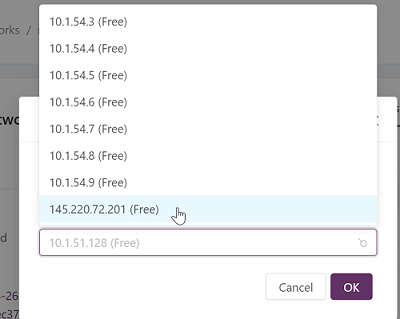 changing ip address